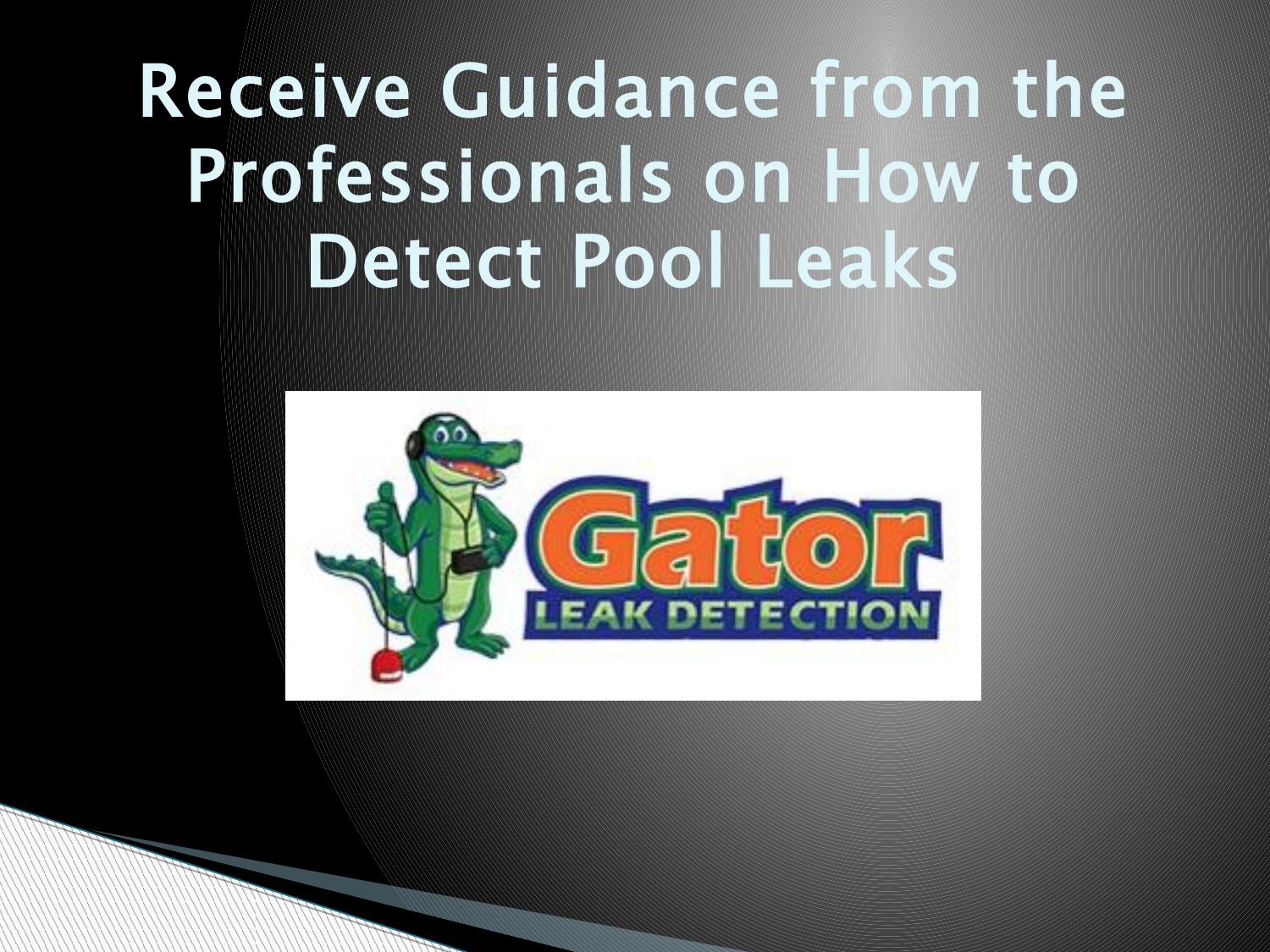Receive Guidance from the Professionals on How to Detect Pool Leaks by