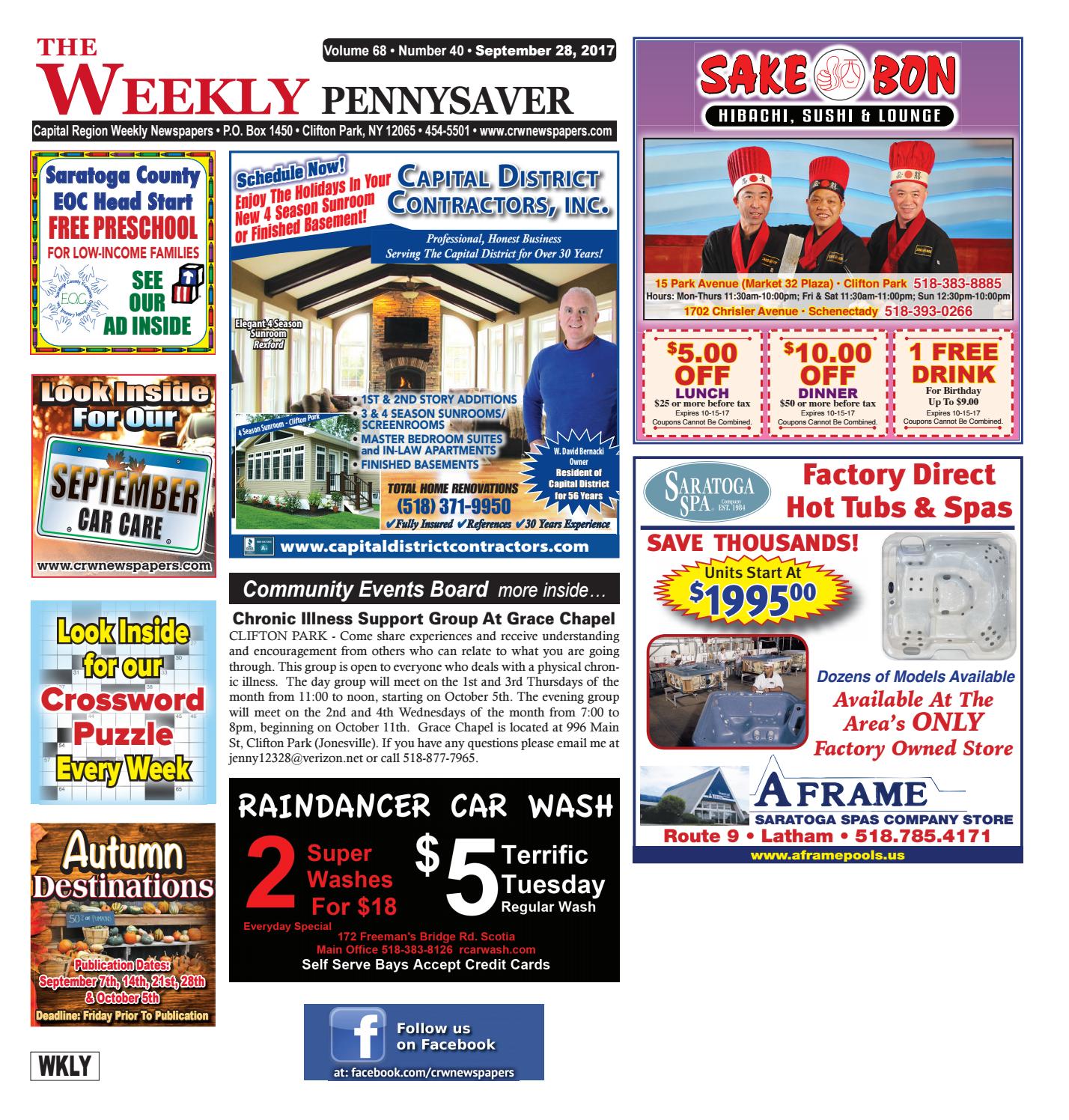 The Weekly Pennysaver 092817 by Capital Region Weekly Newspapers Issuu