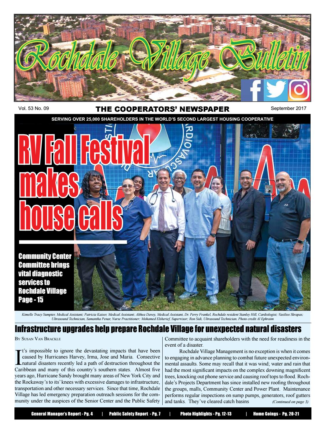 Rochdale Village Bulletin Newspaper September 2017 by Rochdale Village