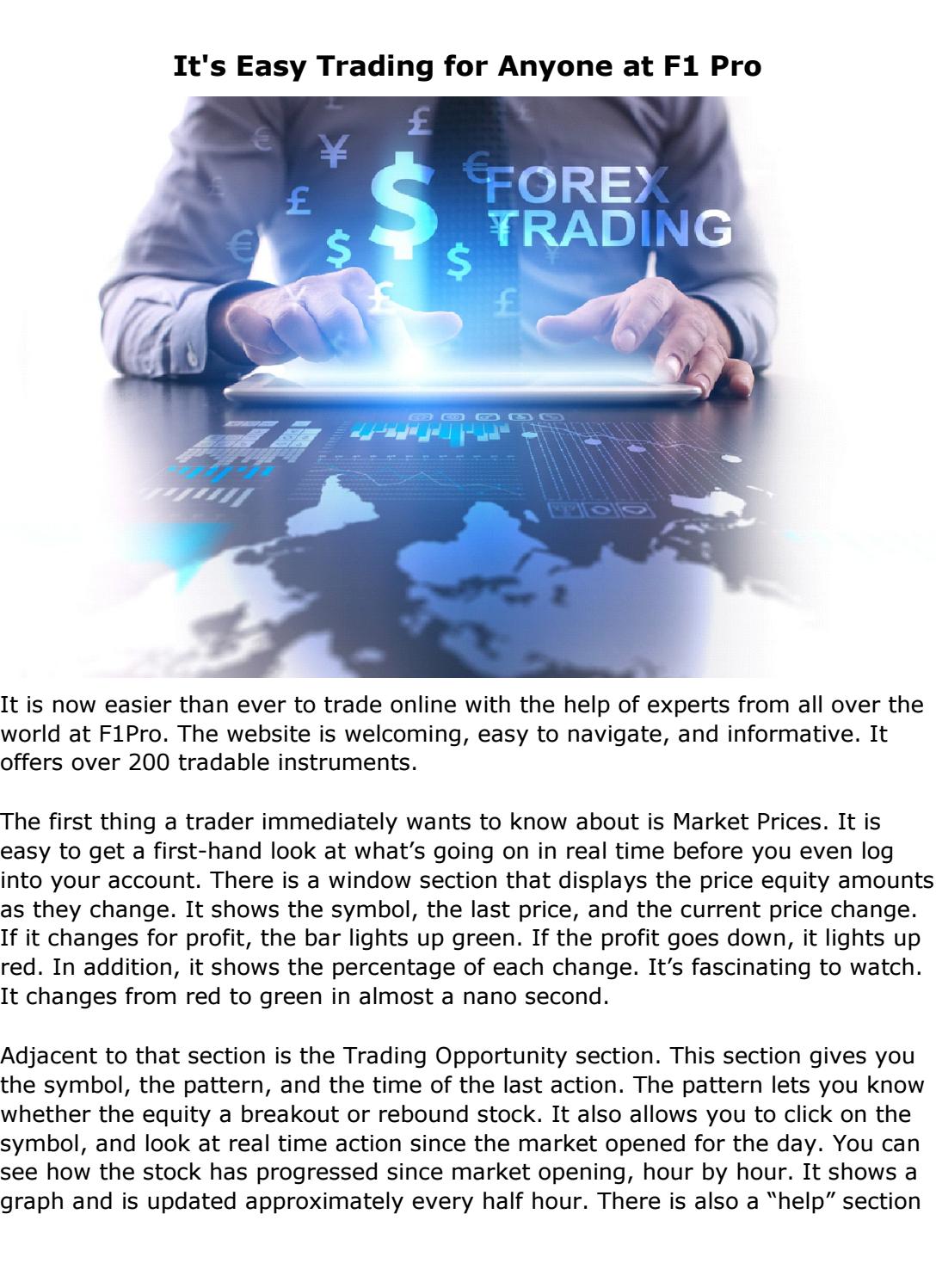 Its Easy Trading For Anyone At F1 Pro By Dailyfeeds Issuu Its Easy Trading For Anyone At F1 Pro