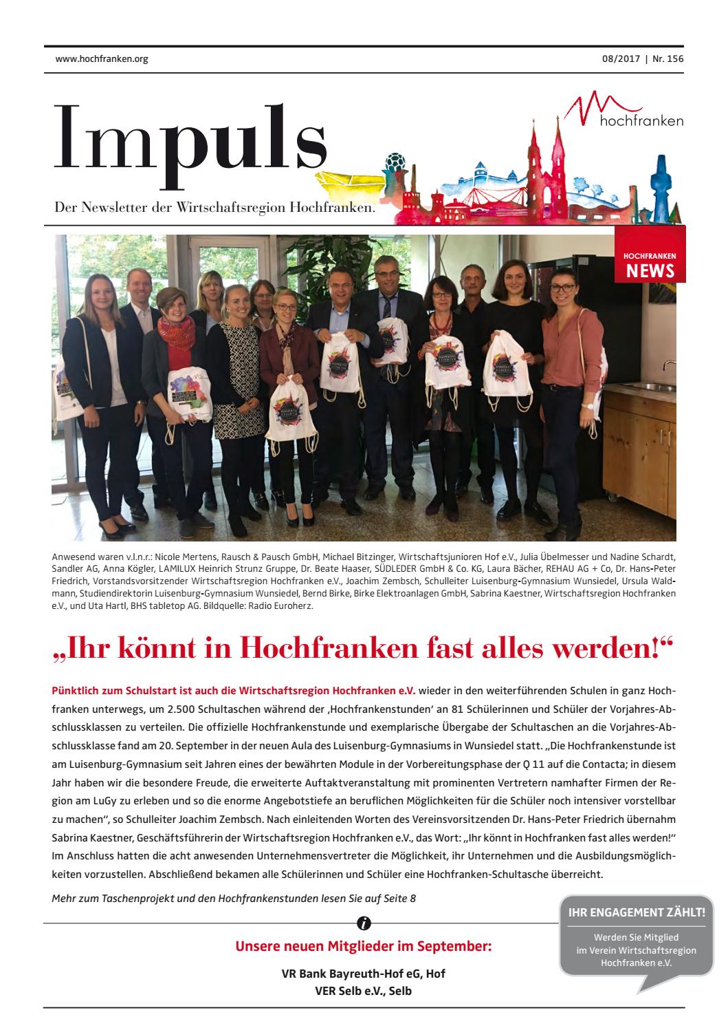 Wirtschaftsregion Hochfranken Wirtschaftsregion Hochfranken