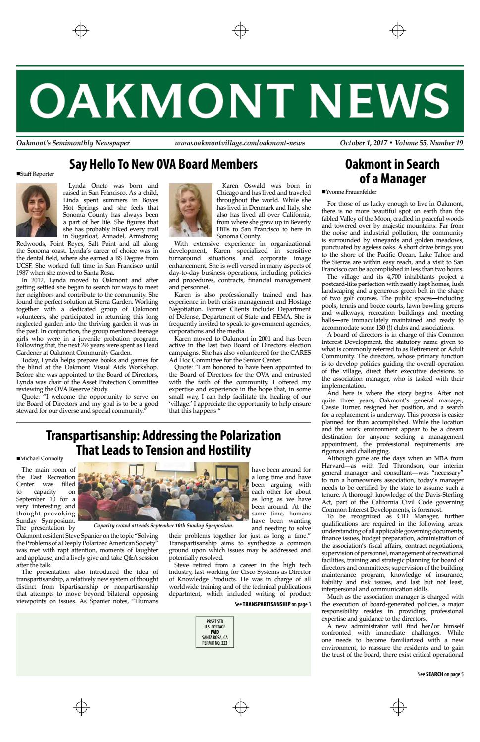 The Oakmont News 1012017 by Oakmont Village Issuu