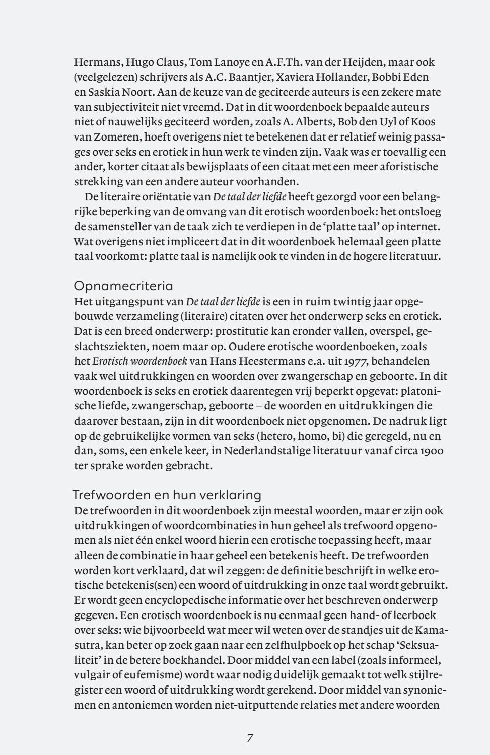 Inkijkexemplaar De taal der liefde Literair woordenboek