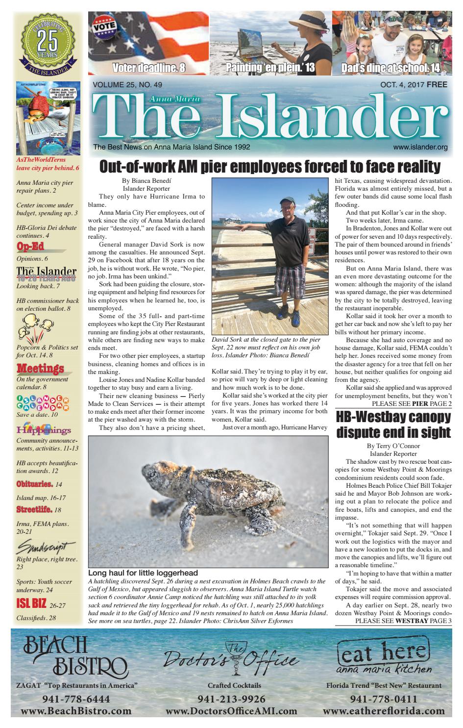 The islander newspaper e edition wednesday, october 4, 2017 by The Anna