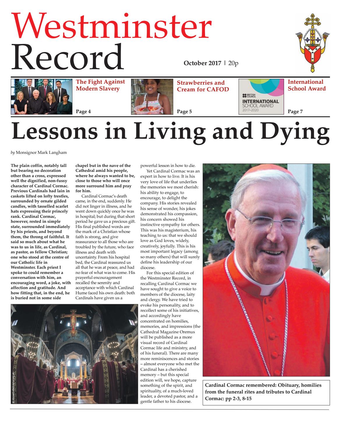 Westminster Record October 2017 by RCWestminster Issuu