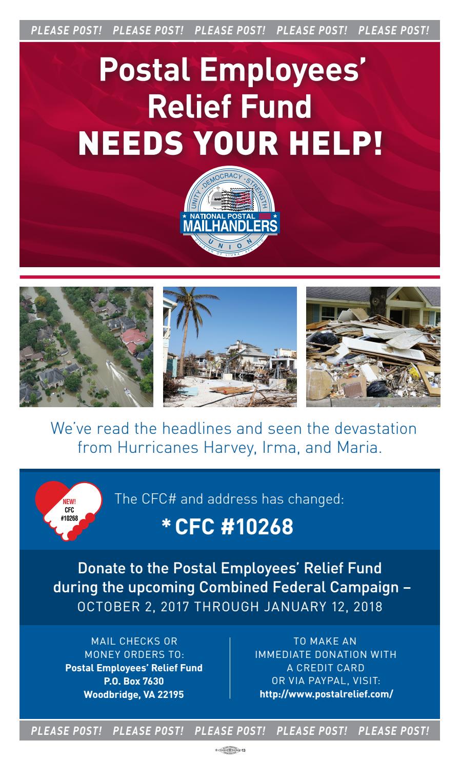 Postal Employee Relief Fund by National Postal Mail Handlers Union Issuu