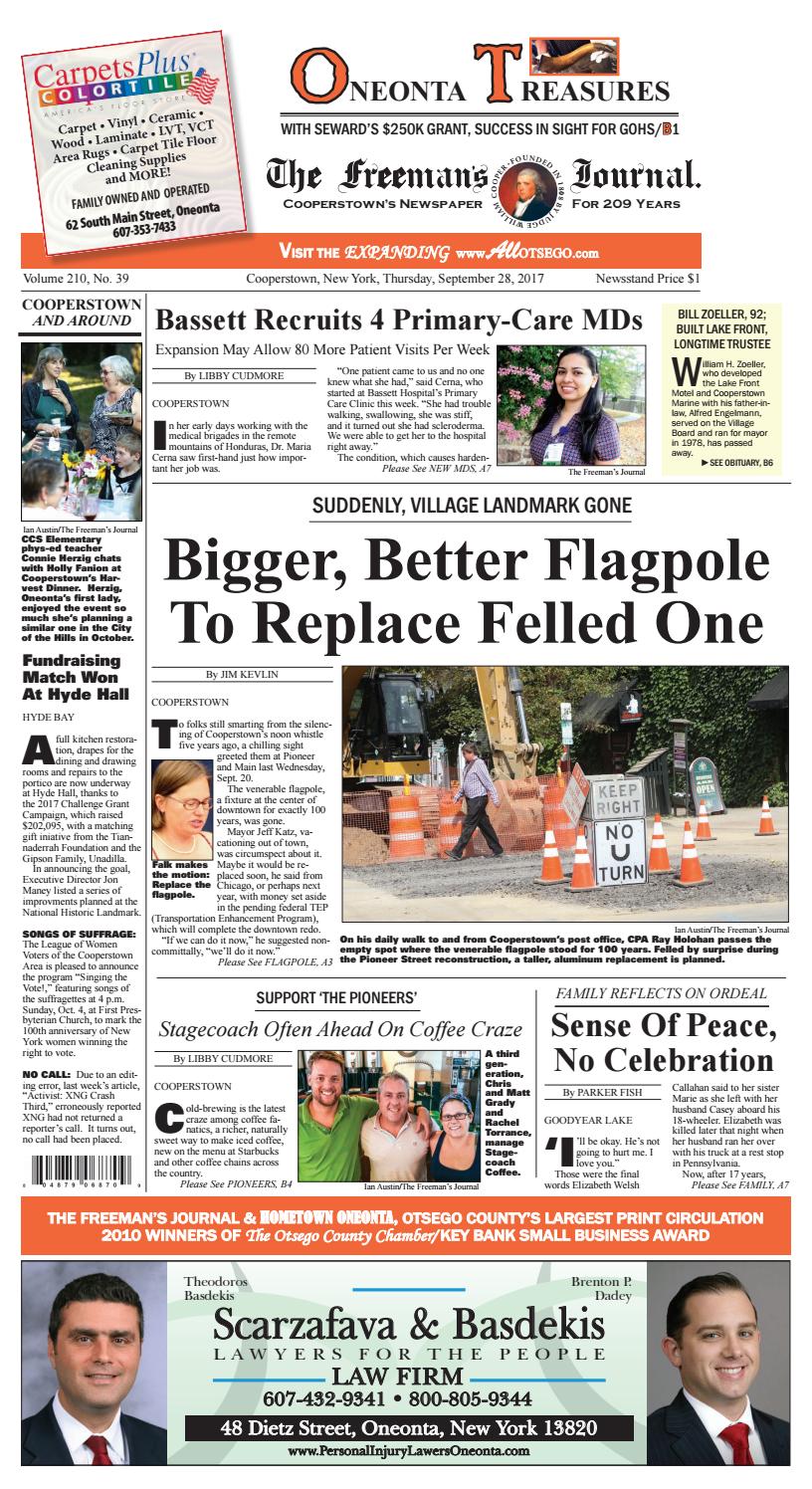 The Freeman S Journal 9 28 17 By All Otsego News Of Oneonta