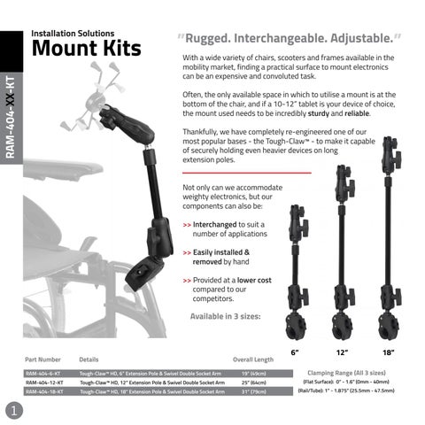 RAM Mount 英国 - Mobility Mounting Solutions 第 4 页