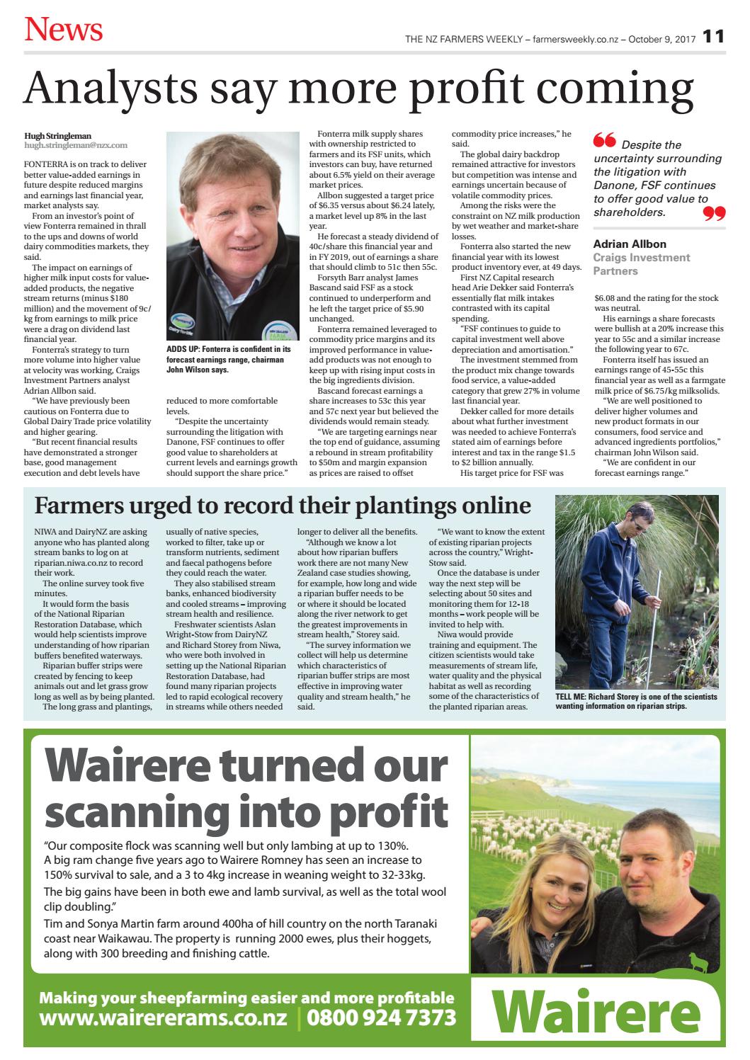 Farmers Weekly NZ October 9 2017 by Farmers Weekly NZ Issuu