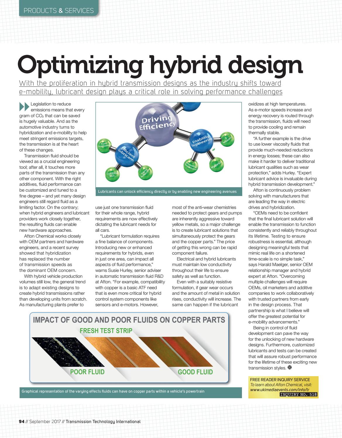 Optimizing Hybrid Design by Afton Chemical Issuu