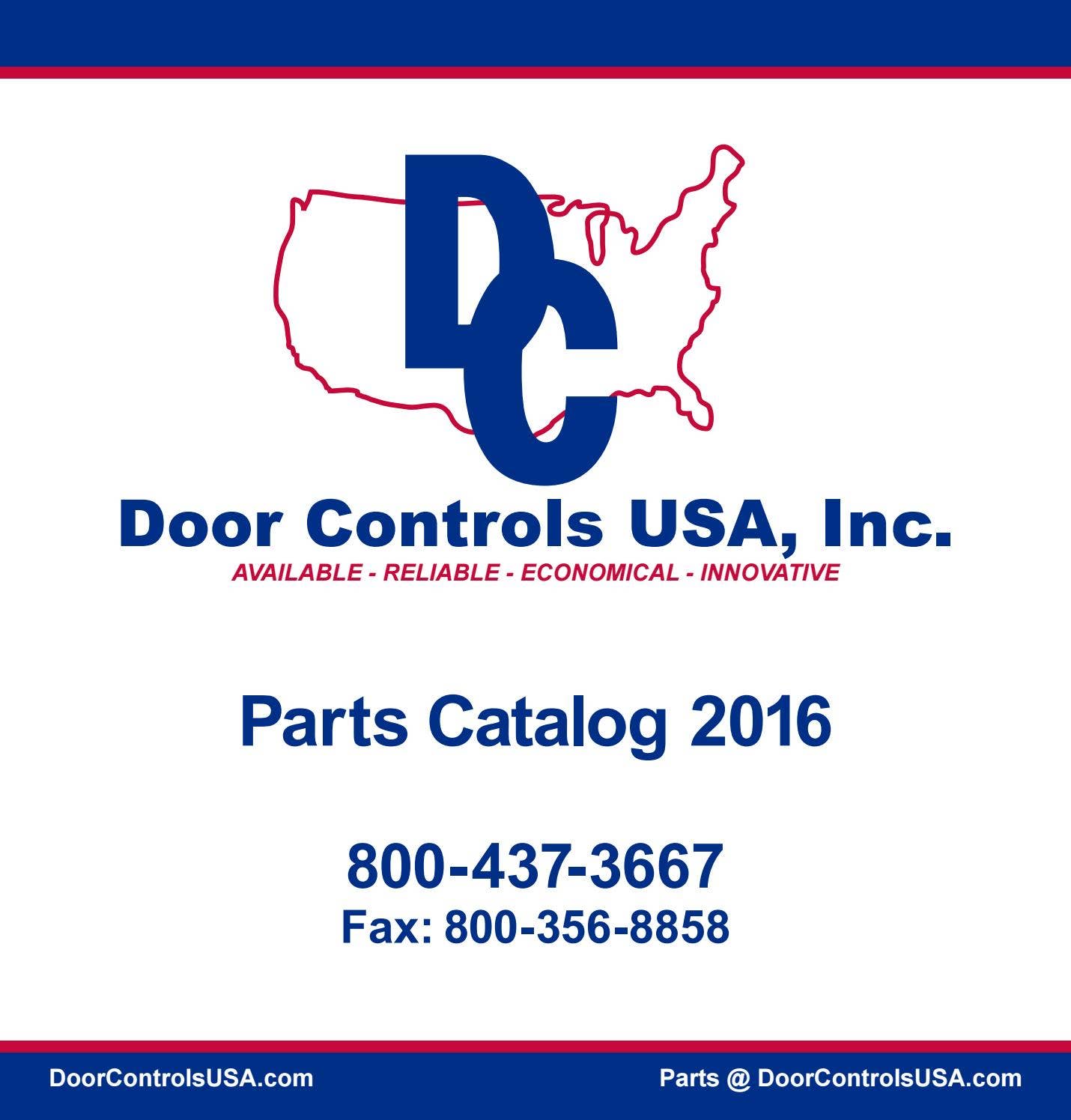 Door Controls USA, Inc. Parts Catalog 2016 by Door Controls USA