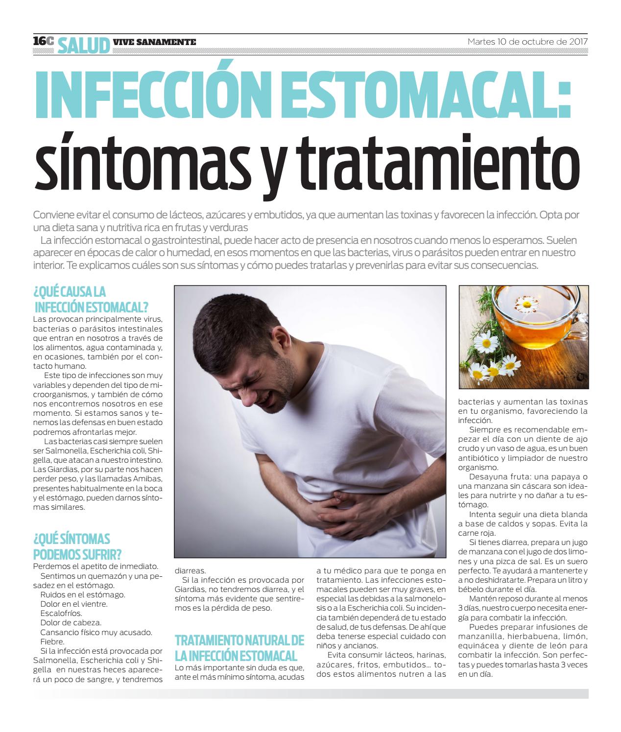 que hacer ante una infeccion estomacal