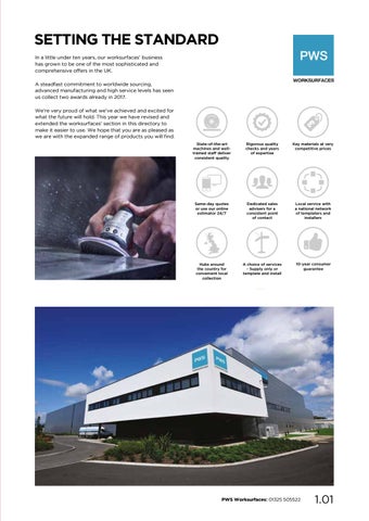 PWS Distributors Ltd 家具目录 · PWS Worksurfaces Directory 2017 第 3 页
