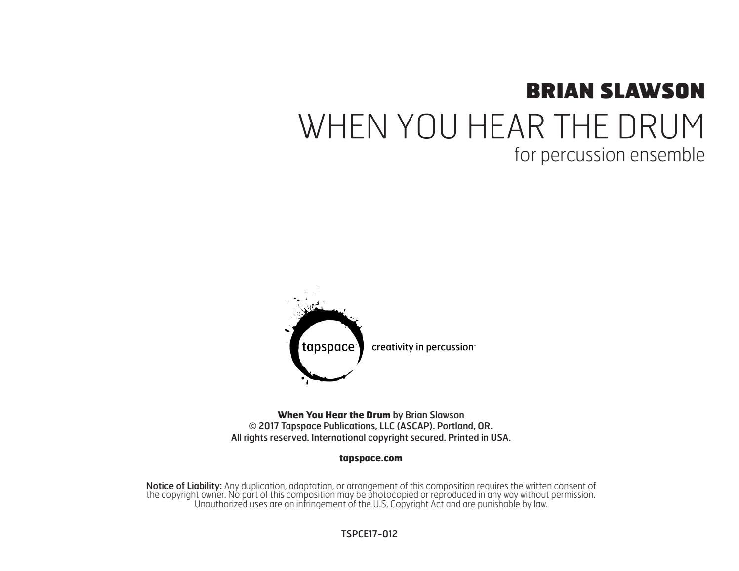 When You Hear the Drum by Tapspace Issuu