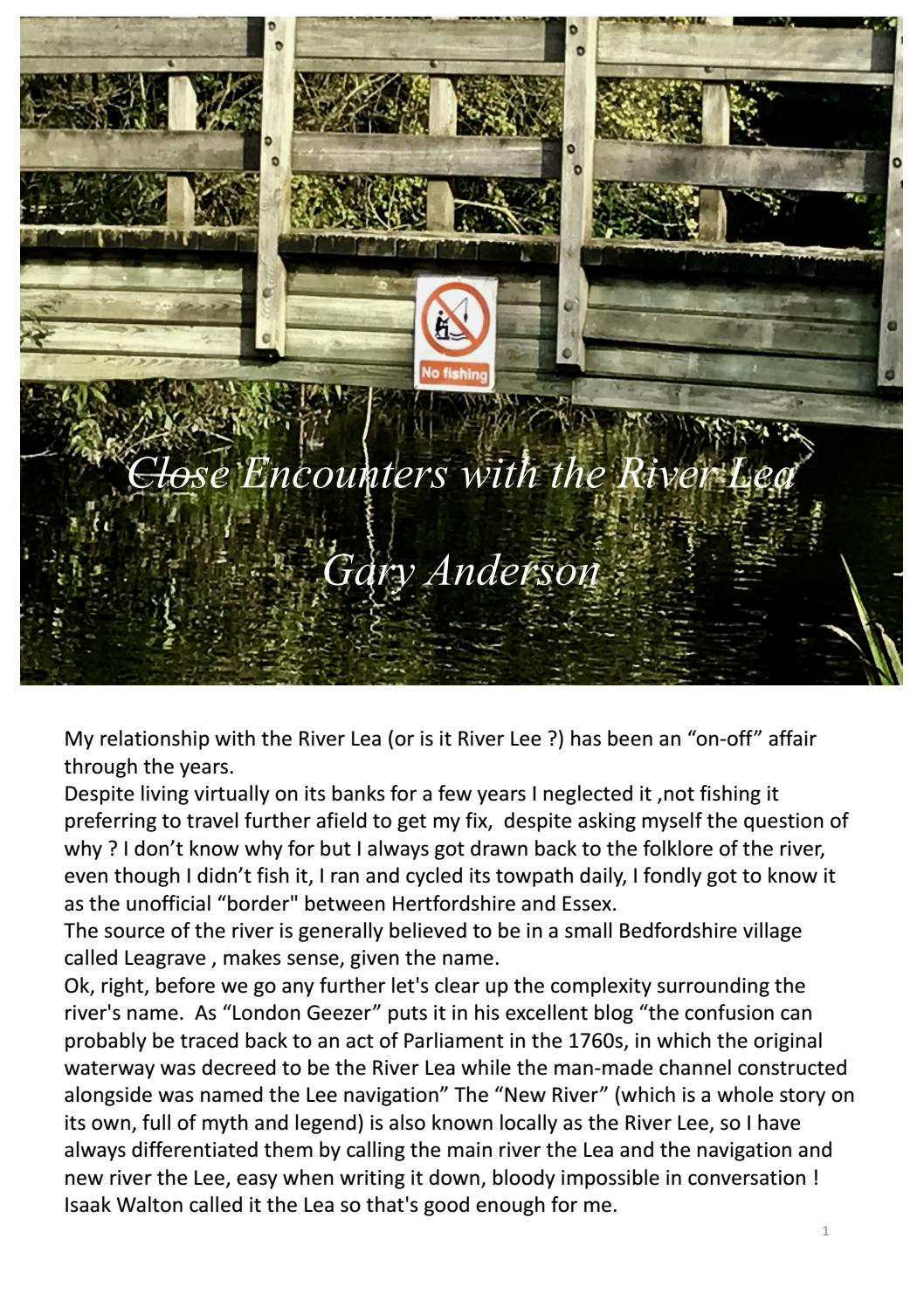 River Lea my somewhat strange relationship with this enigmatic river