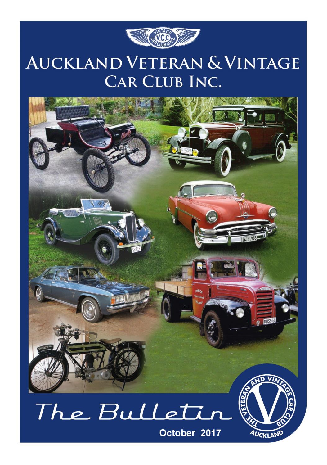 Auckland VCC October 2017 by Vintage Car Club of New Zealand Issuu