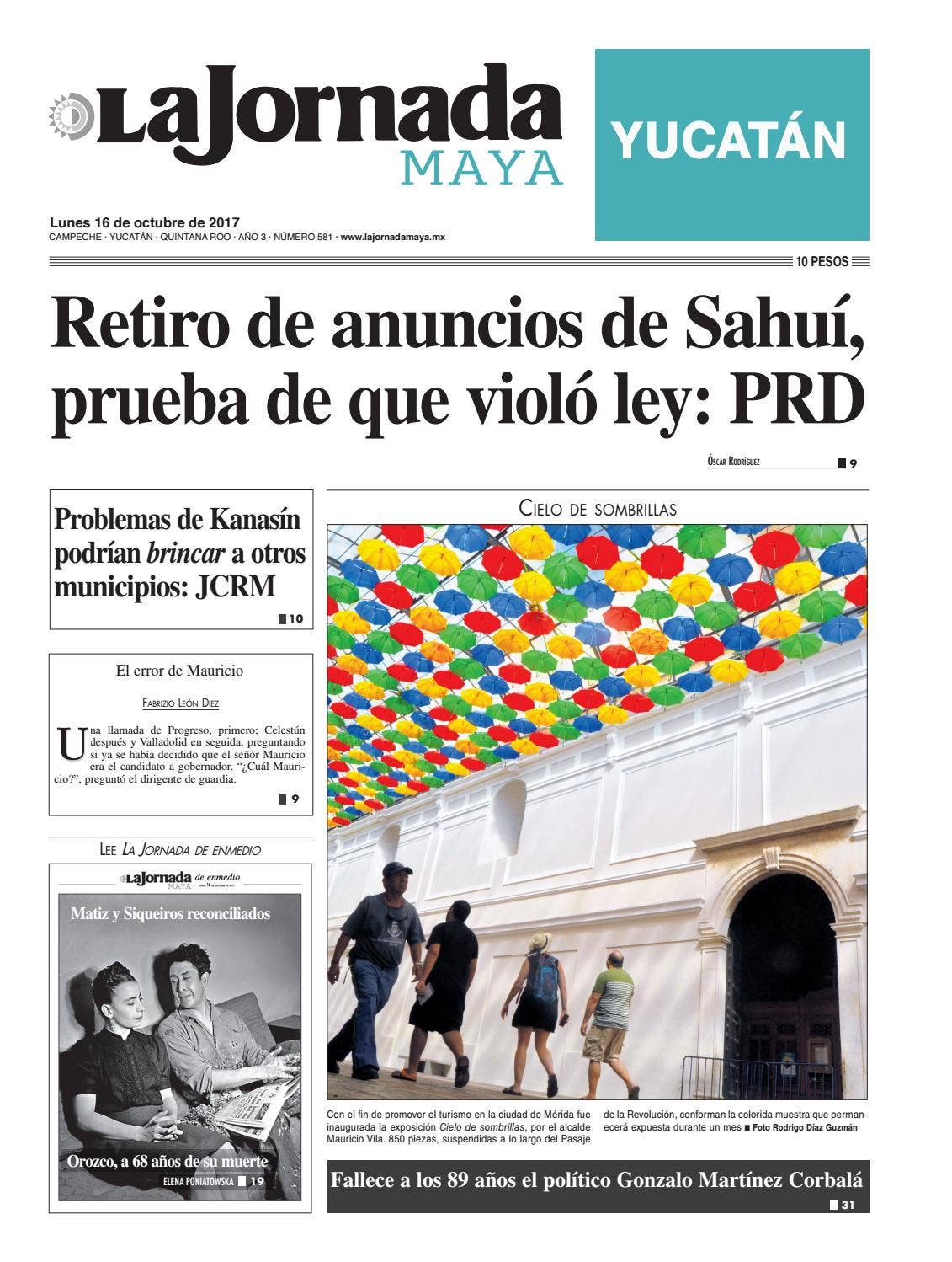 La Jornada Maya lunes 16 de octubre by La Jornada Maya - Issuu