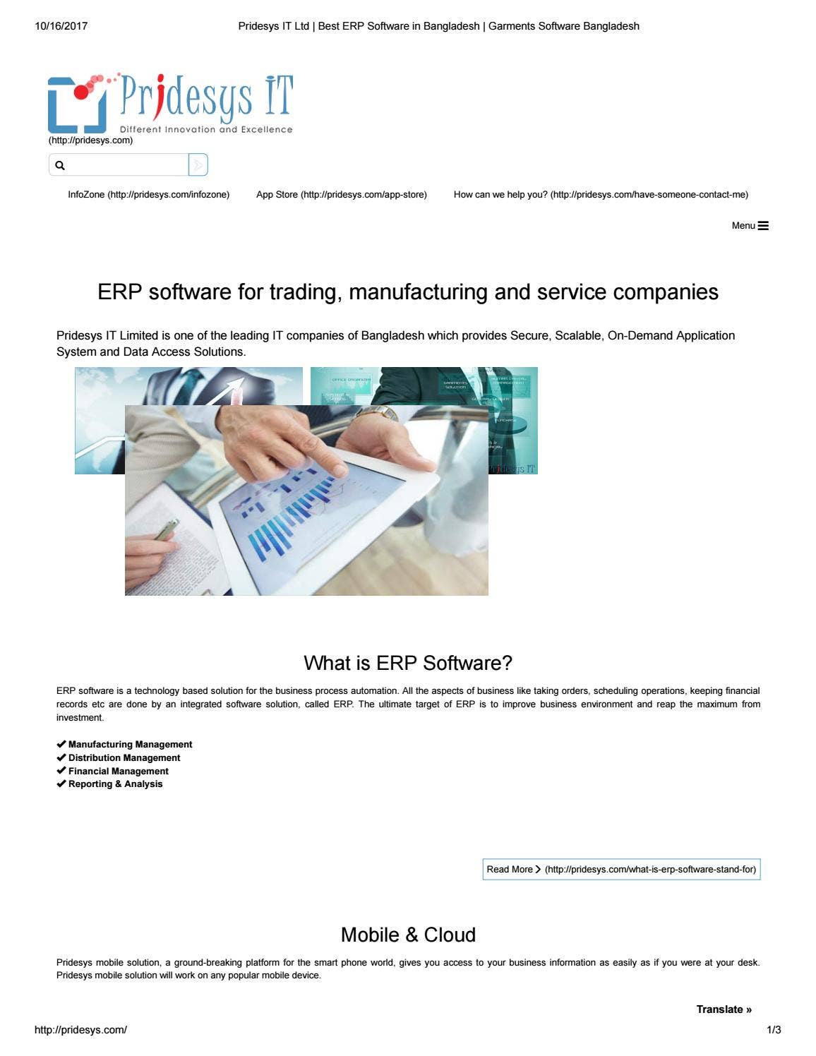 Pridesys it ltd best erp software in bangladesh garments software ...