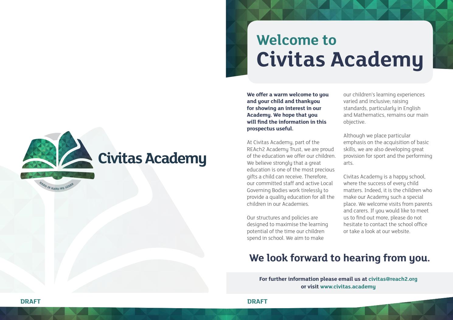Reach2 Academy Trust >> Civitas Academy School Prospectus By Schudio Issuu Reach2 Academy Trust >> Civitas Academy School Prospectus By Schudio Issuu