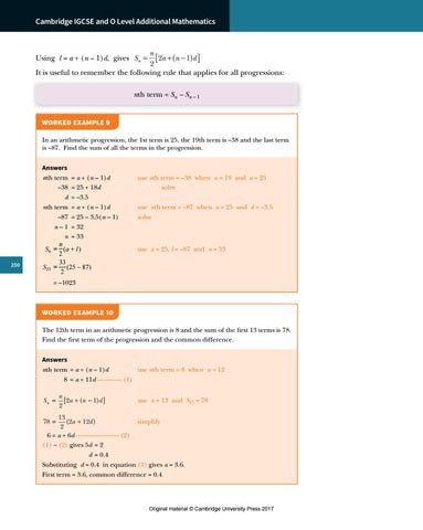 Preview Cambridge IGCSE and O Level Additional Mathematics Coursebook ...
