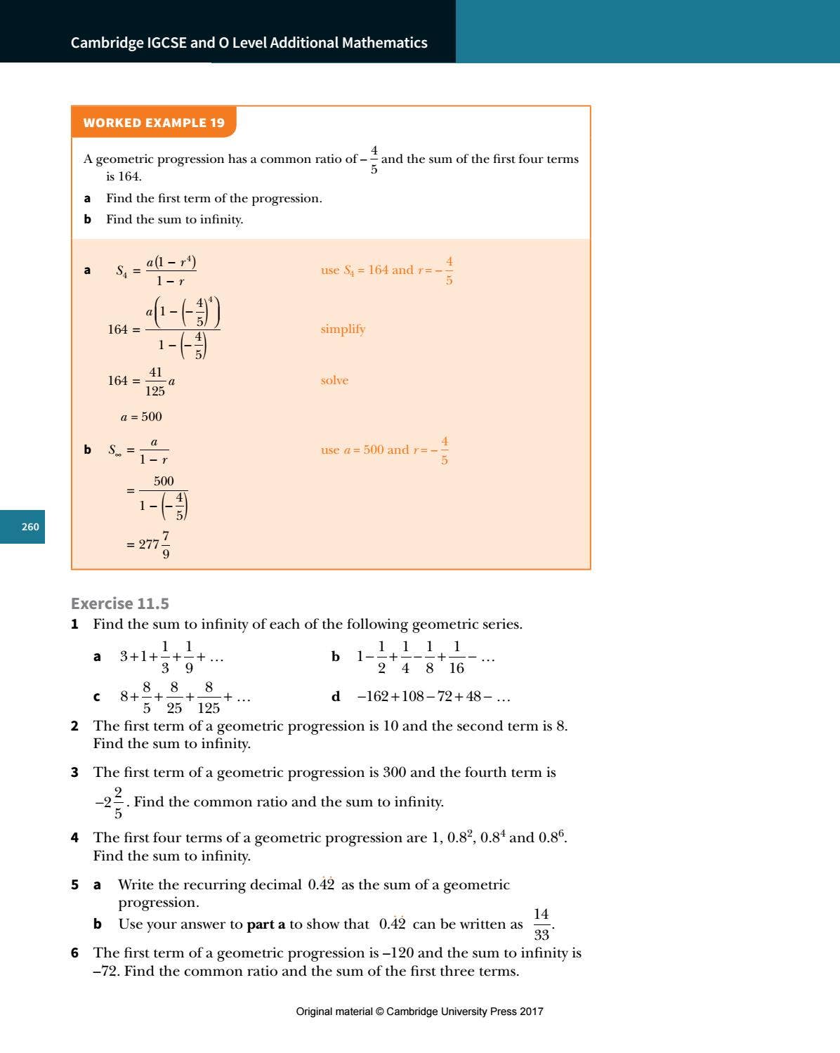 Preview Cambridge IGCSE and O Level Additional Mathematics Coursebook ...
