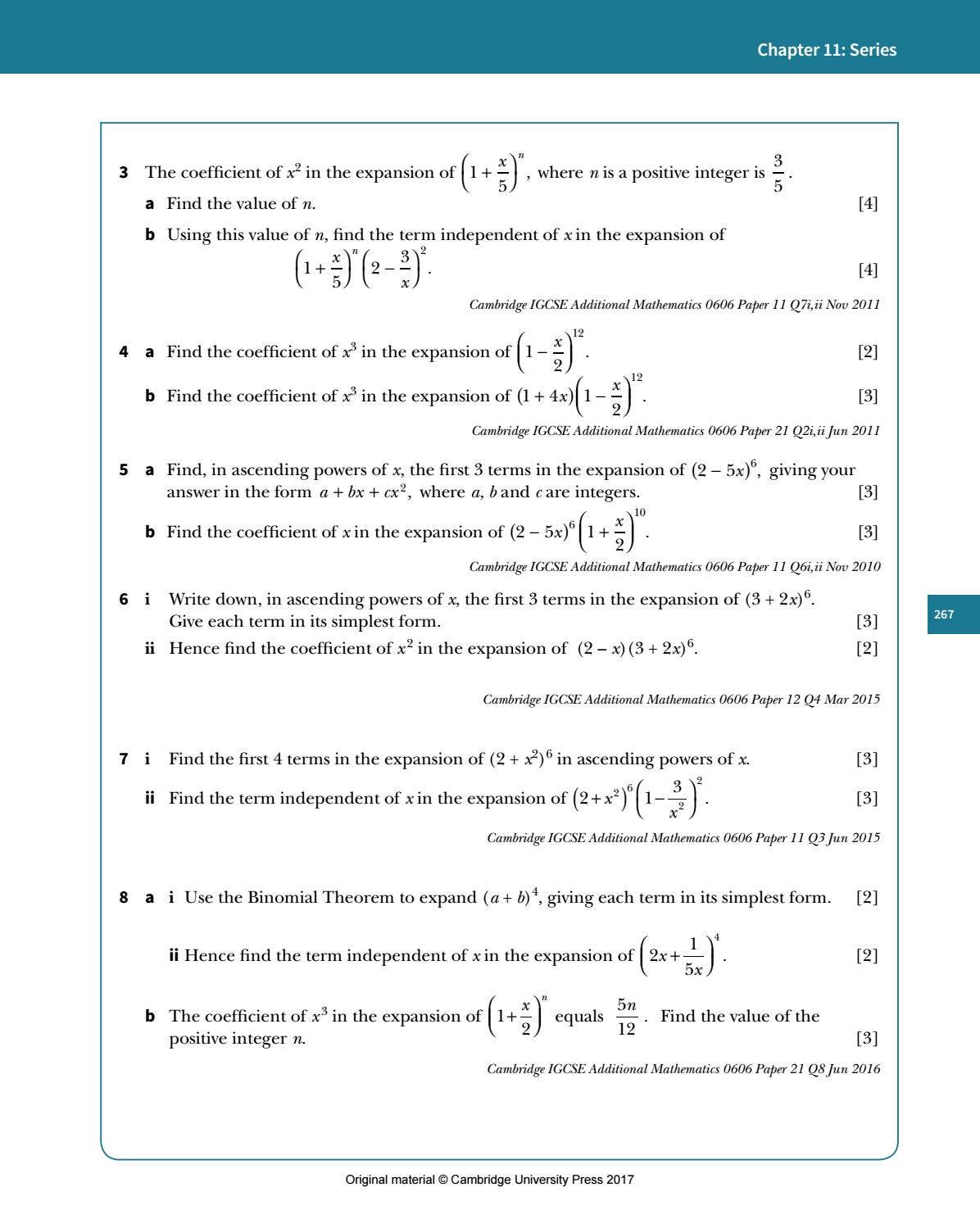 Preview Cambridge IGCSE and O Level Additional Mathematics Coursebook ...