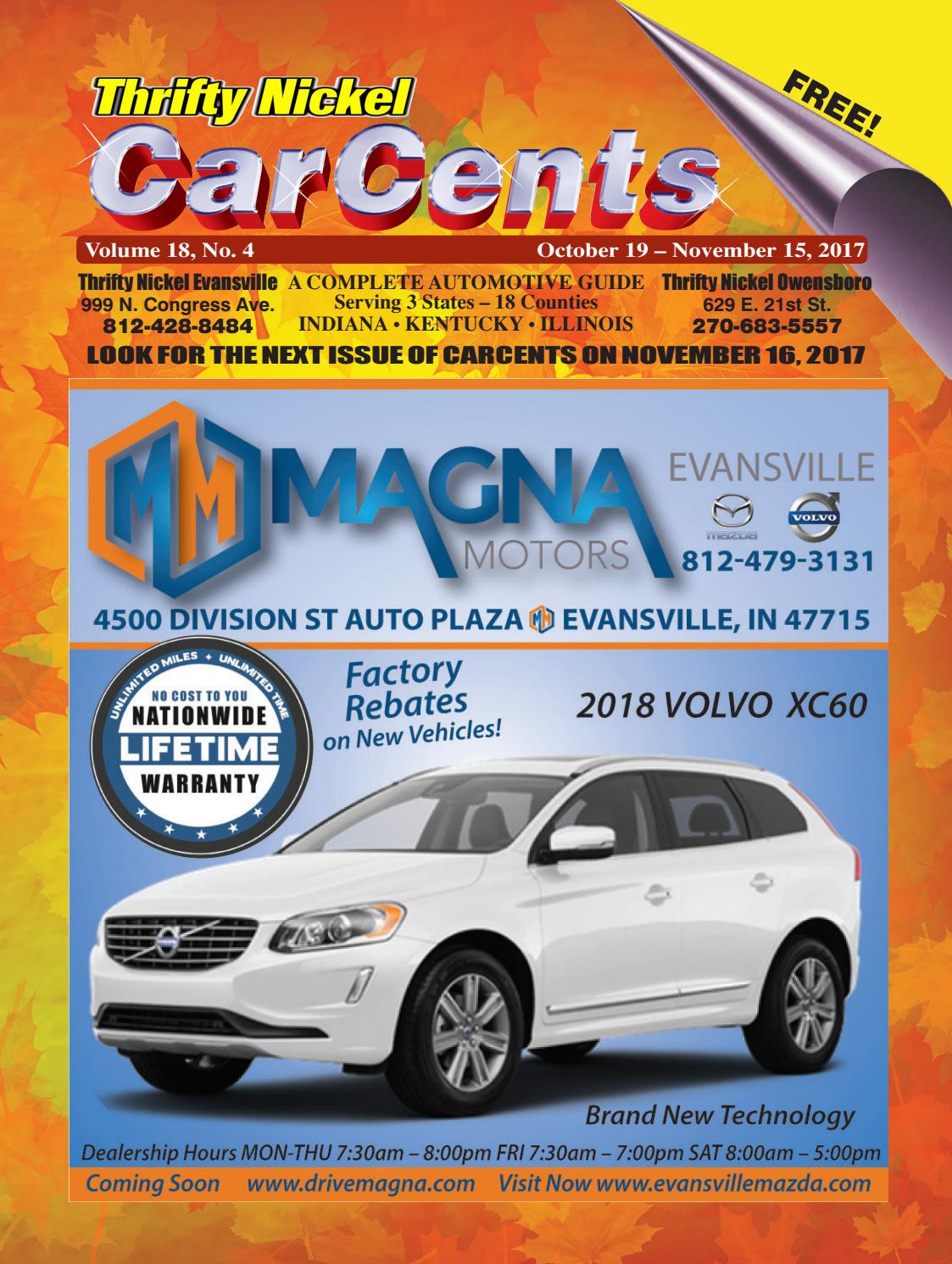Carcents October / November 2017 by Thrifty Nickel of Evansville