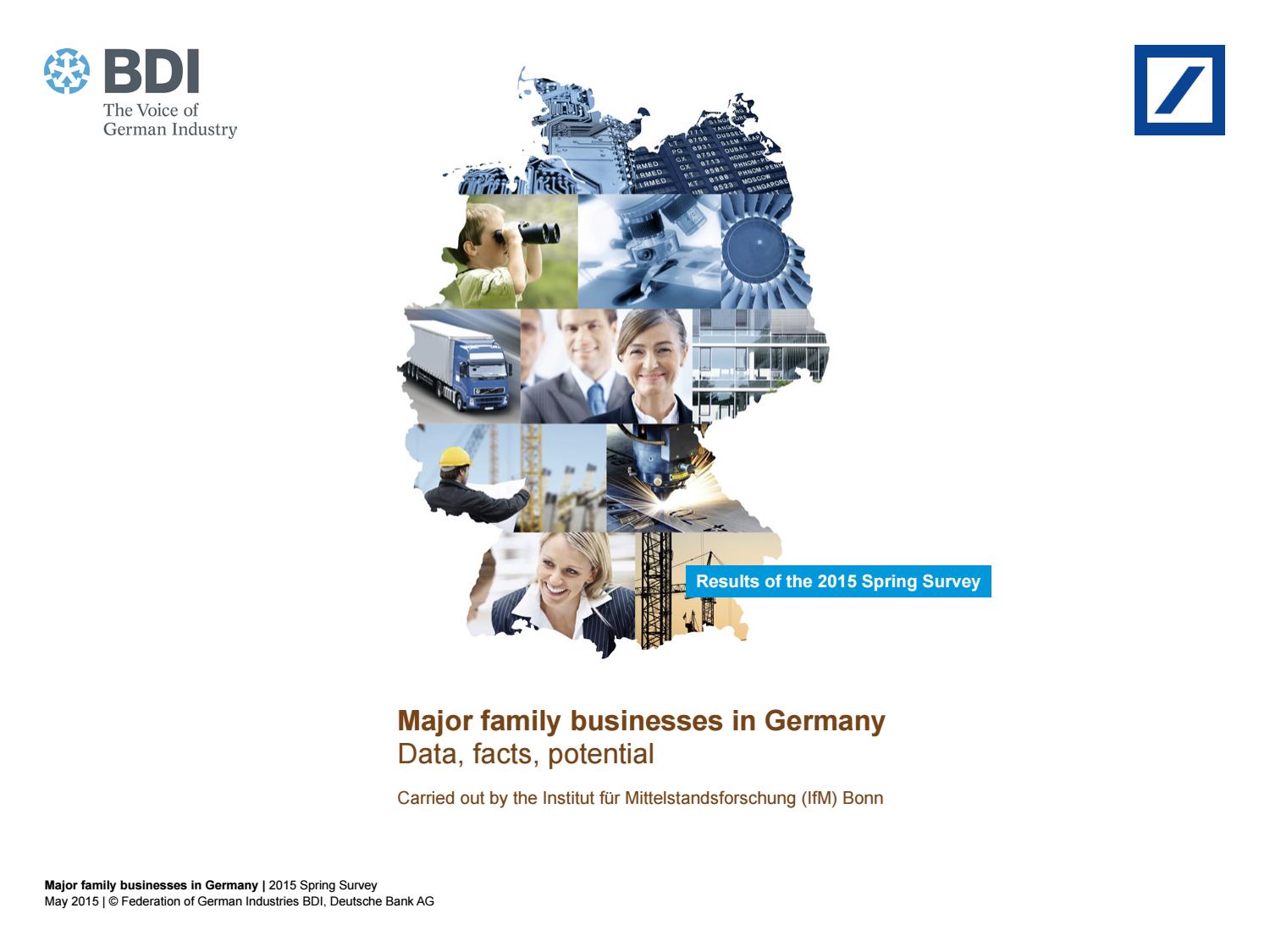 Major Family Businesses In Germany 1 2015 By Bundesverband Der