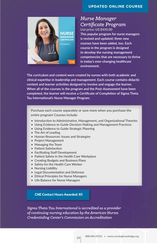 Sigma Theta Tau International Honor Society of Nursing STTI Knowledge Product 灯饰目录 Fall 2017 第 23 页