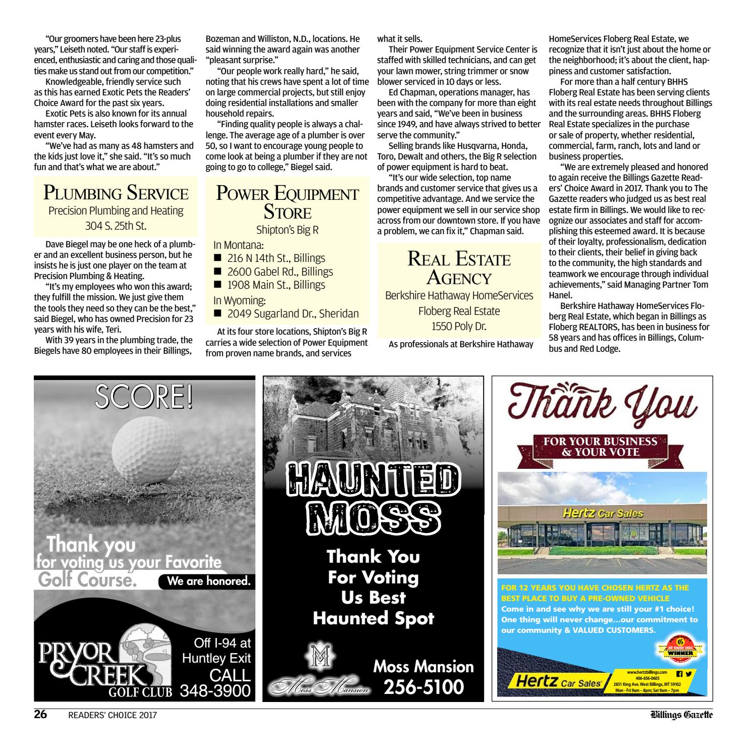 Readers' Choice 2017 by Billings Gazette Issuu