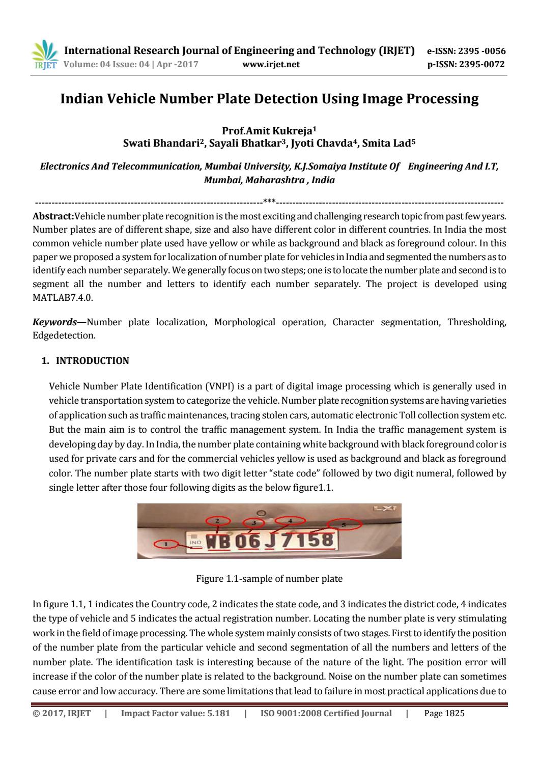 indian vehicle number plate detection using image processing by india two letter country code