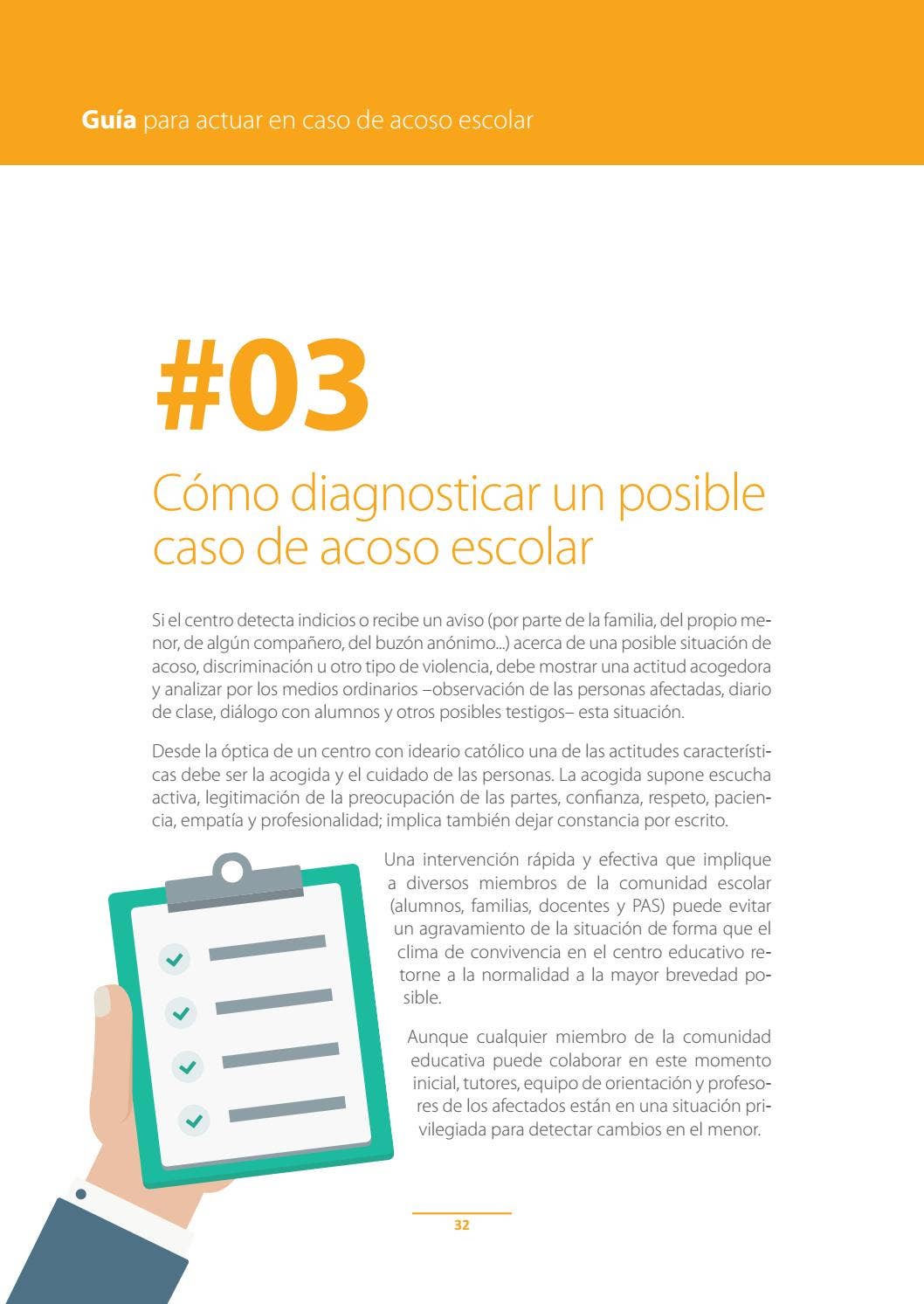 Guía para actuar en caso de acoso escolar by Escuelas Católicas - Issuu
