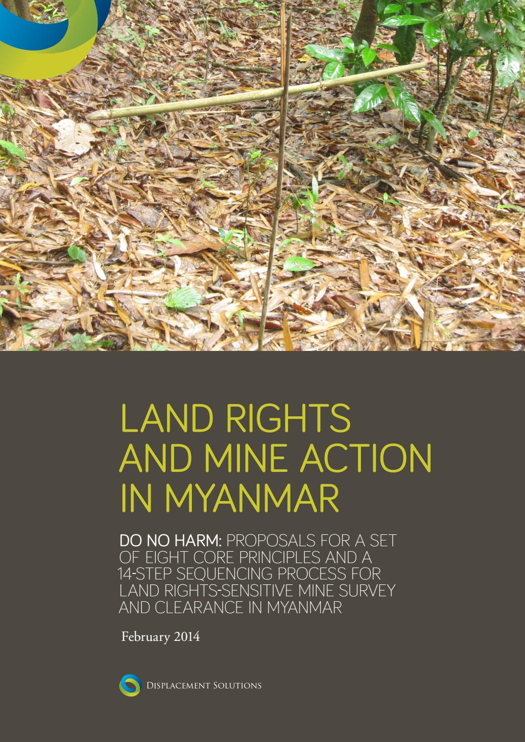 Land Rights and Mine Action in Myanmar Do No Harm 2014 by