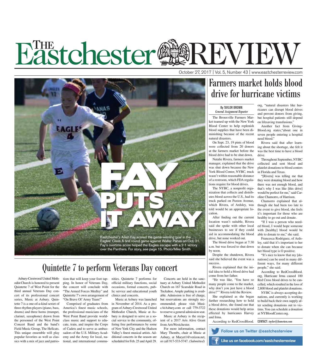 October 27, 2017 by The Eastchester Review Issuu