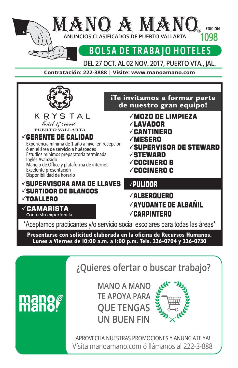 mano a mano hoteles nuevo vallarta vacantes