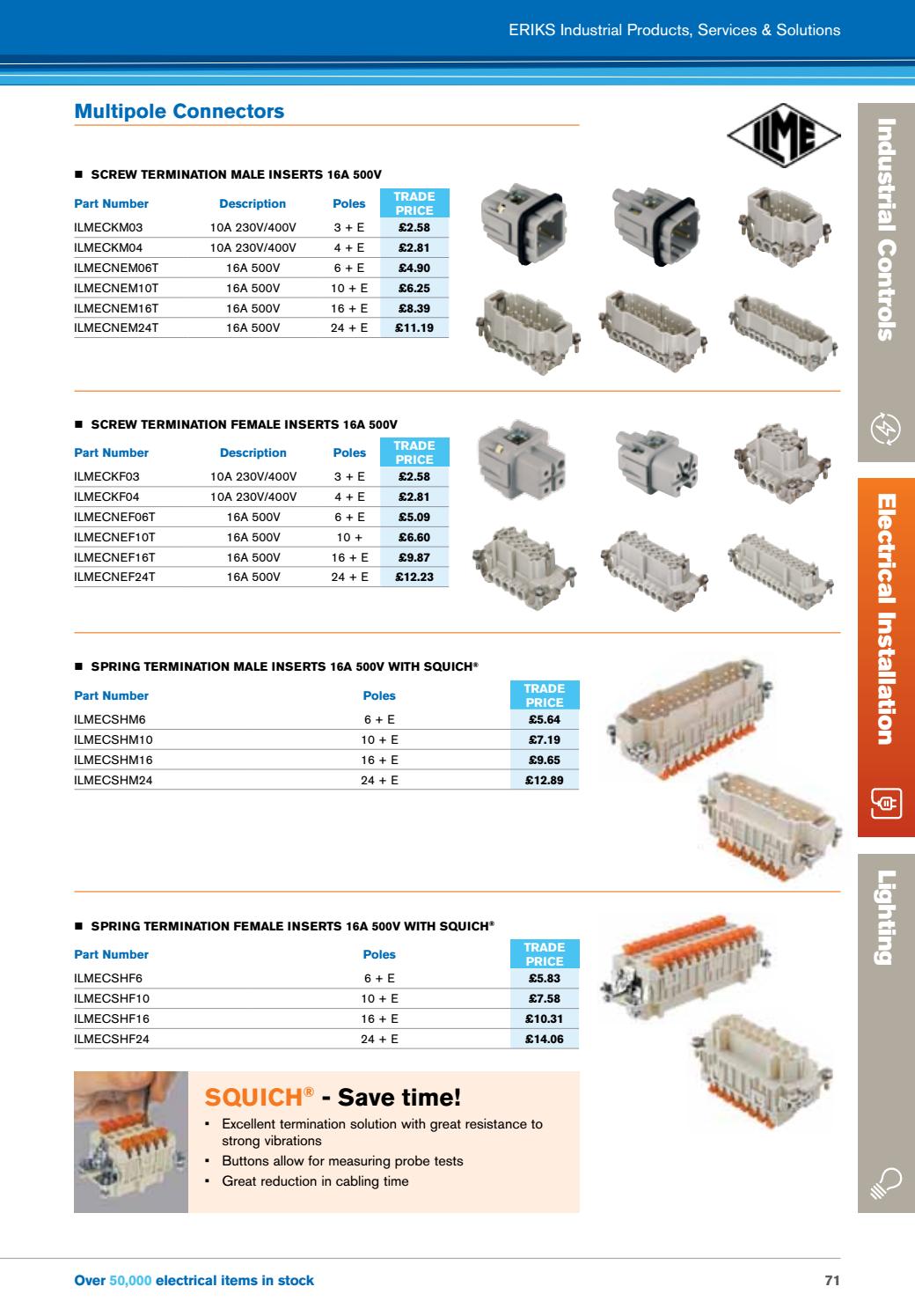 Industrial Electrical Catalogue Issue 7 by ERIKS UK & Ireland Issuu