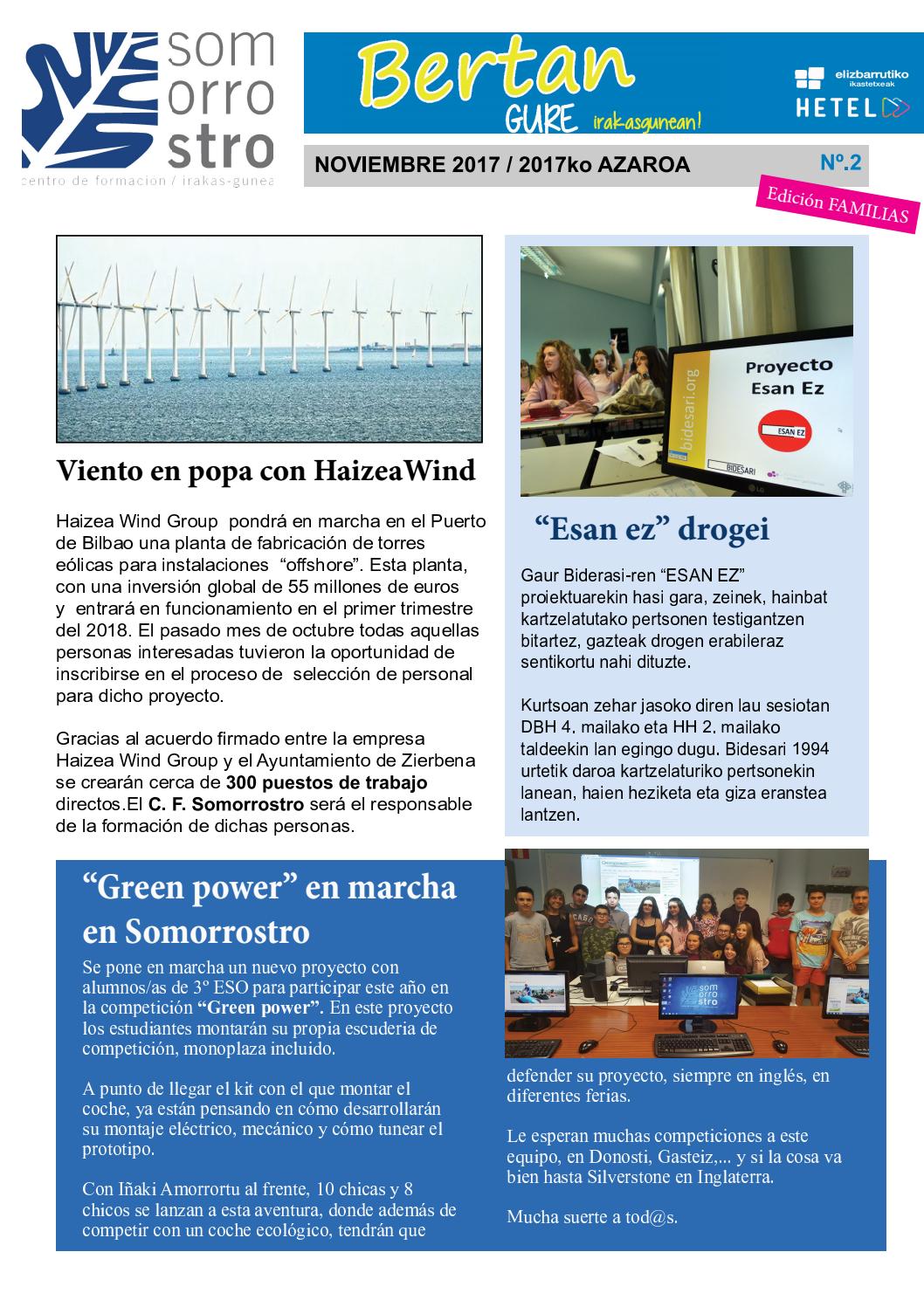 Bertan Gure Irakasgunean Nº2 Noviembre 17 By C F Somorrostro Cfs Issuu