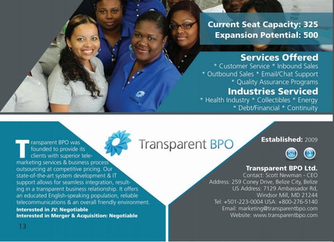 Belize Outsourcing Service Provider Directory 第 14 页
