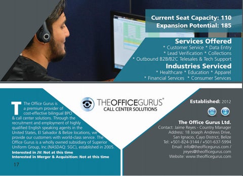Belize Outsourcing Service Provider Directory 第 18 页