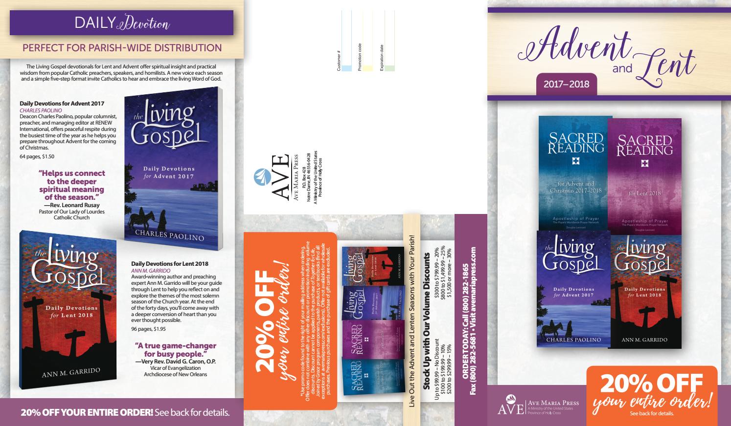 Ave Maria Press Advent and Lent Catalog 20172018 by Ave Maria Press