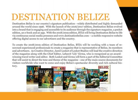 Destination Belize Sales Kit 2018/2019 第 2 页