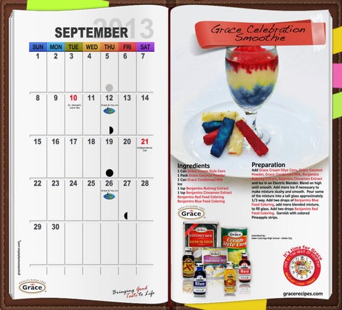 Grace 2013 Creative Cooking Calendar 第 11 页