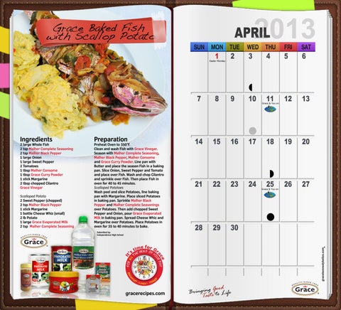 Grace 2013 Creative Cooking Calendar 第 6 页