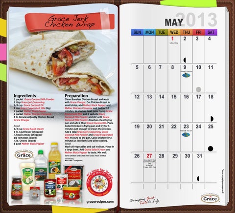 Grace 2013 Creative Cooking Calendar 第 7 页