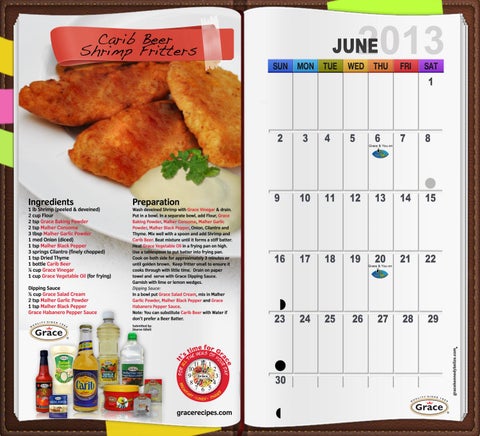 Grace 2013 Creative Cooking Calendar 第 8 页