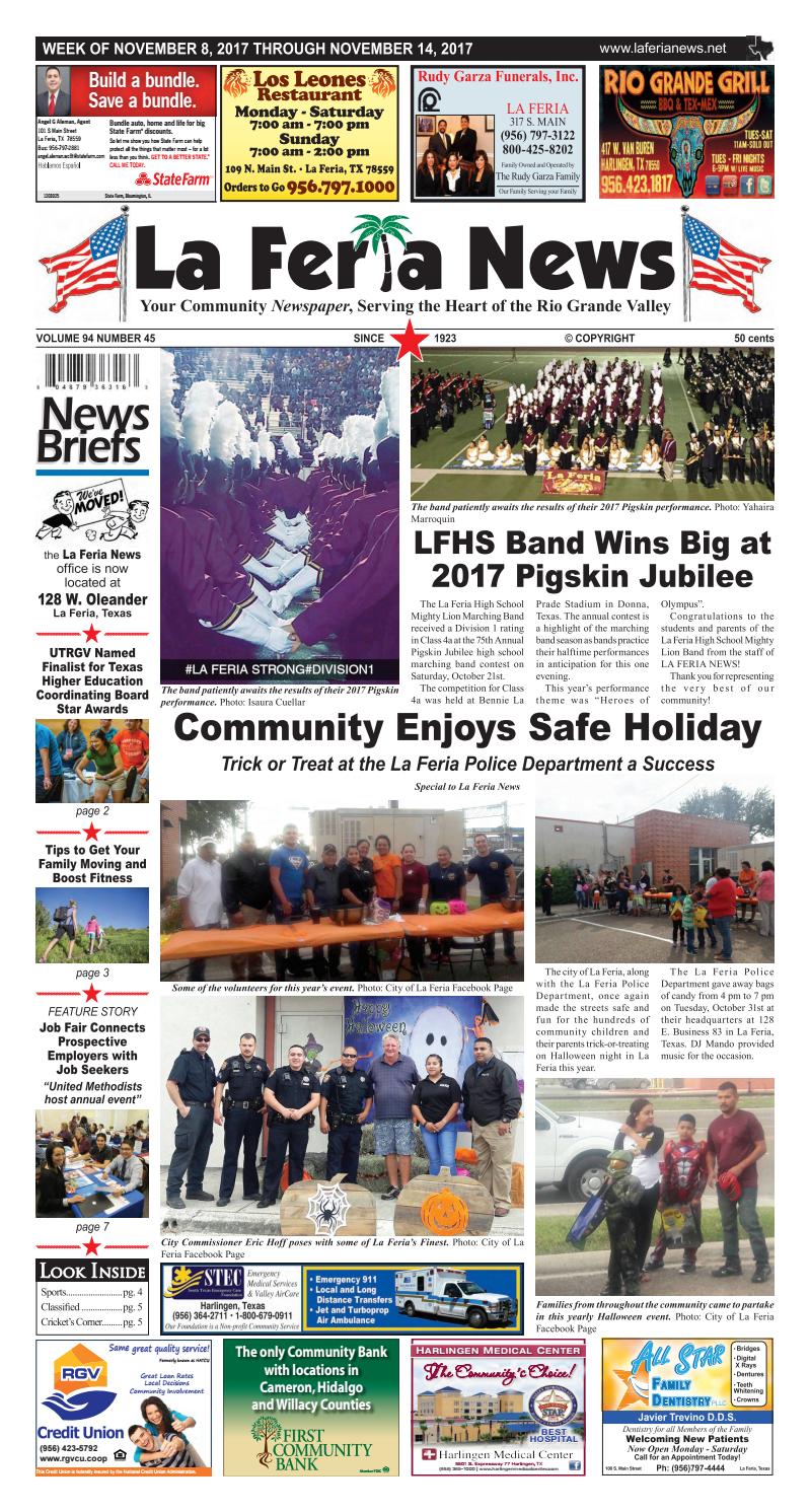 La Feria News November 8, 2017 by La Feria News Issuu