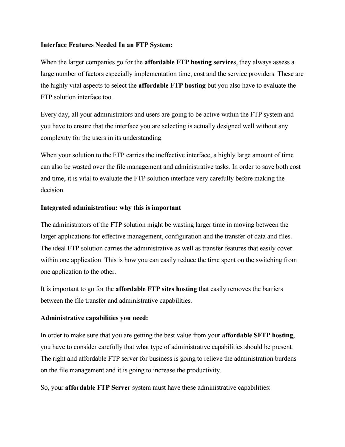 affordable FTP hosting by ftpworldwideftp - Issuu