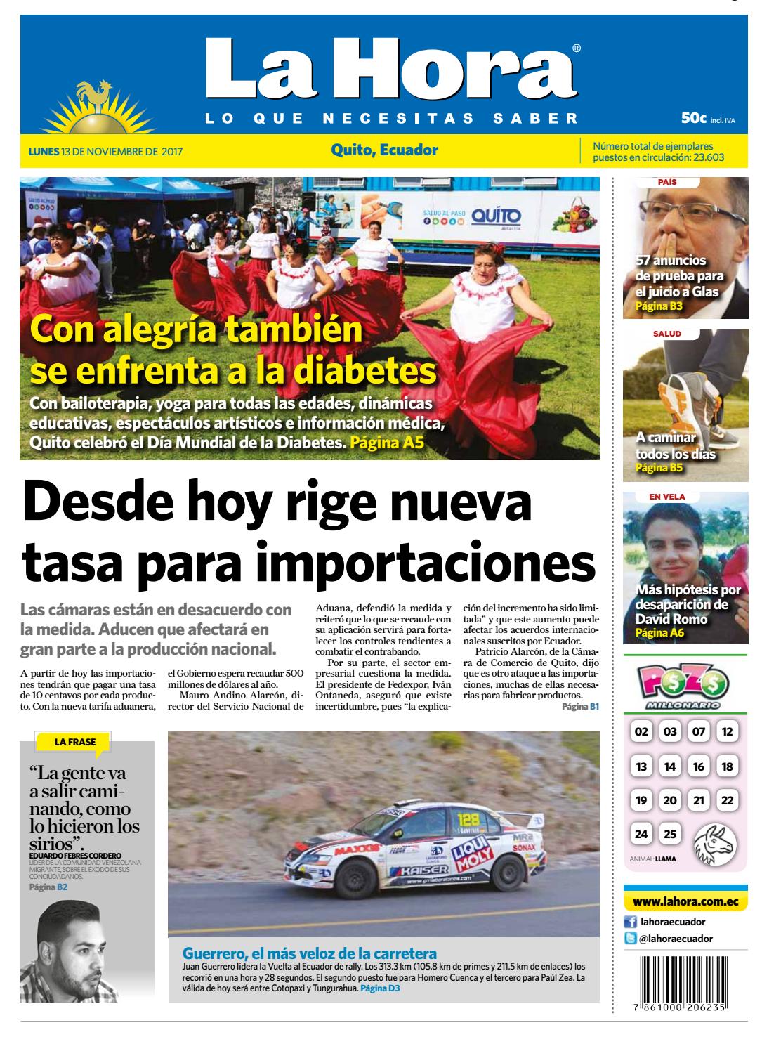 Quito 13 de noviembre de 2017 by LA HORA Ecuador Issuu