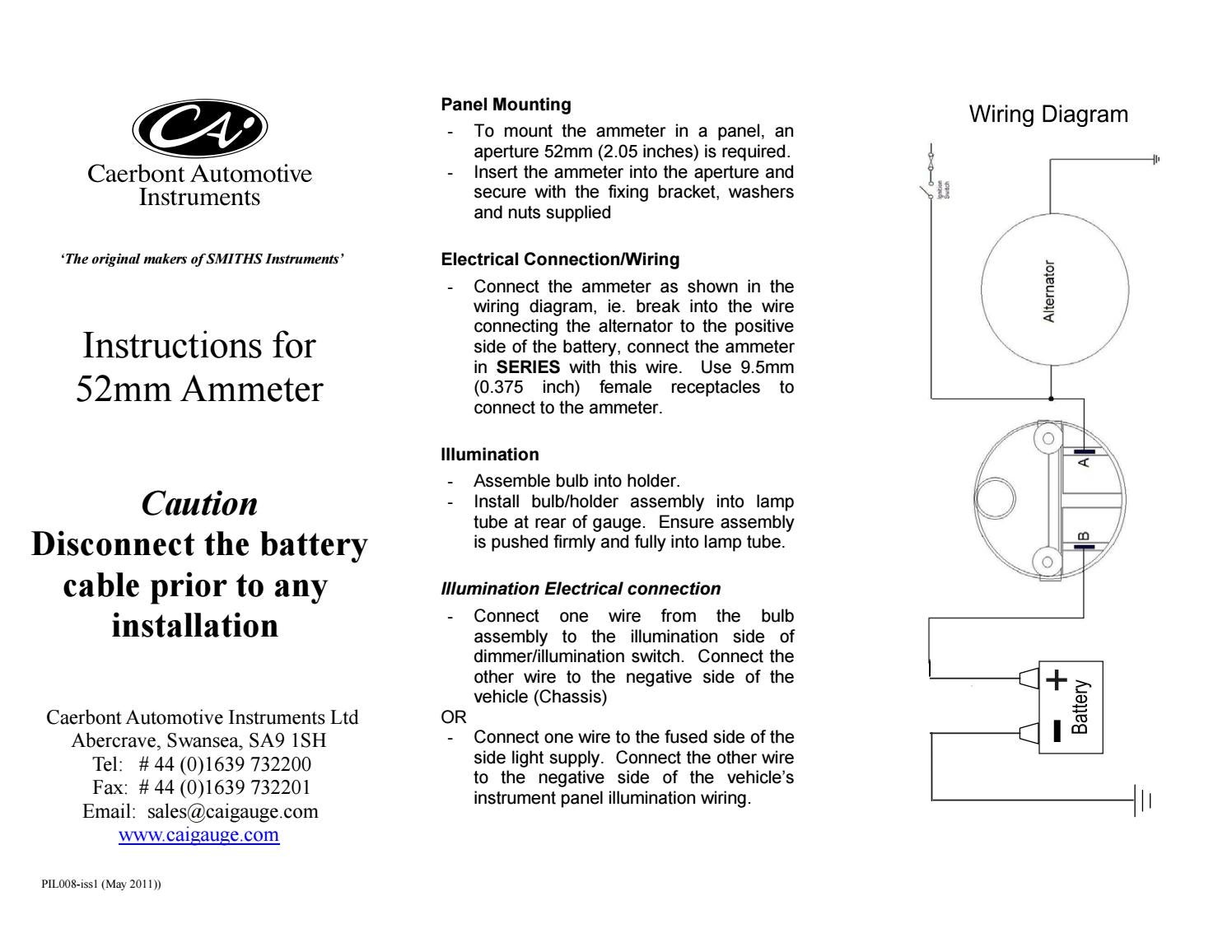 Smiths Amp Meter Wiring Diagram Wiring Diagram