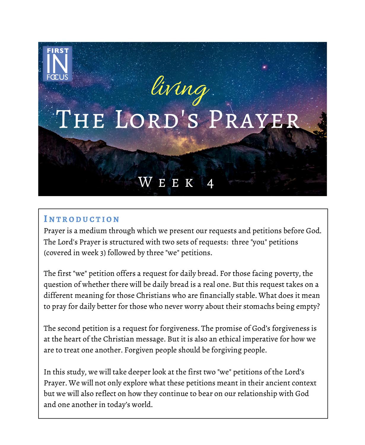 Living the Lord's Prayer by First Presbyterian Church of Atlanta Issuu